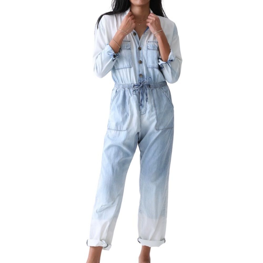 ELECTRIC AND ROSE Sheridan Jumpsuit in Light Denim Blue XS NWT